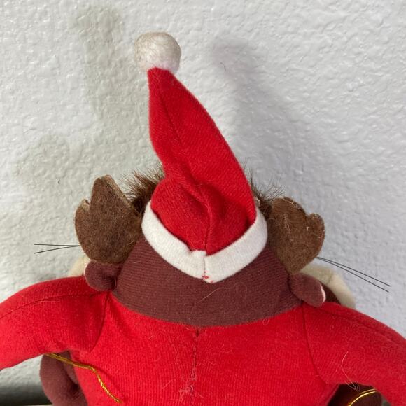 Vintage 1997 Looney Tunes Taz‎ Santa Plush Doll Christmas Decor Warner Bros 7 in - Picture 12 of 13
